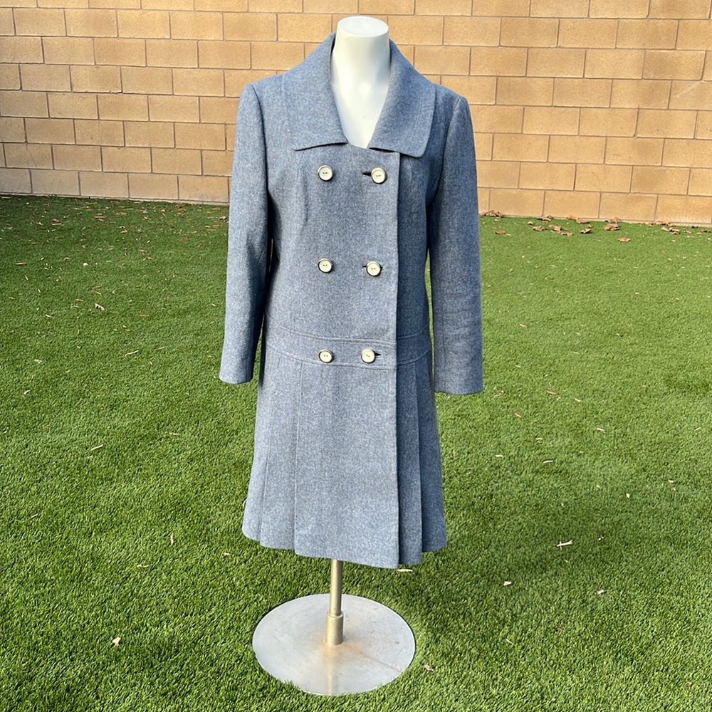 Bluish gray wool vintage coat dress sz M